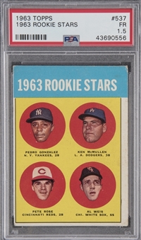 1963 Topps #537 Pete Rose Rookie Card – PSA FR 1.5